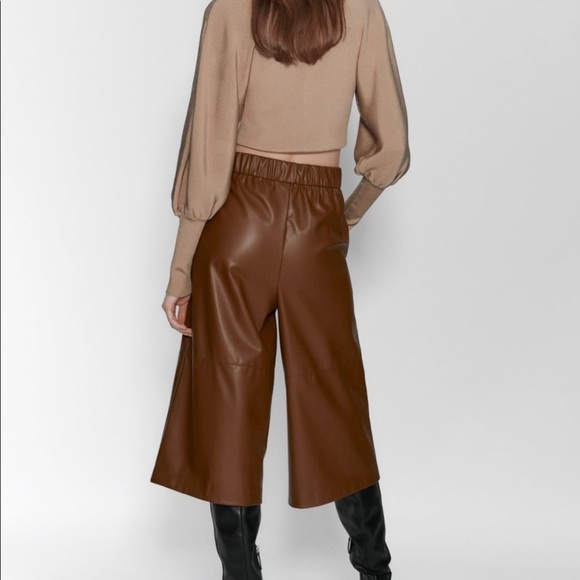 ZARA Faux Leather Shorts - Picture 8 of 9